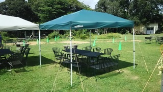 BBQ会場タープテント・イス・テーブル付サイト(区画)